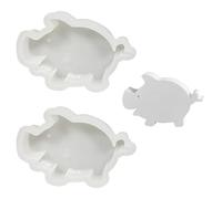 CVDYWDJIE Molde De Vela De Cerdito De 2 Uds, Molde De Silicona De Cerdito, Decoración De Adornos De Escritorio, Molde De Jabón De Vela DIY, Molde De Fundición, Molde De Animal Lindo