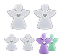 CVDYWDJIE Moldes con Forma De Ángel De 4 Piezas, Moldes De Silicona, Moldes Creativos, Moldes para Velas Perfumadas DIY, Moldes para Adornos