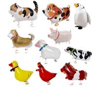 CVDYWDJIE Paquete De 10 Globos para Caminar con Animales, Globos para Fiestas Temáticas De Granja, Formas Creativas y Divertidas, Decoraciones para Fiestas, Juguetes para Niños