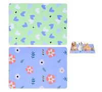 CVDYWDJIE Paquete De 2 Almohadillas para Mascotas, Forros Interiores Absorbentes para Animales Pequeños, Forros Interiores Reutilizables, Ropa De Cama para Jaula De Cobayas, Accesorios para Mascotas