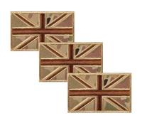 CVDYWDJIE Parches De Tela De Camuflaje De Bandera Británica De 3 Piezas, Parches De Tela Bordados, Parches De Tela para Reparación De Ropa, Se Pueden Usar para Decorar Ropa, Mochilas Y Sombreros