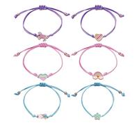 CVDYWDJIE Pulseras de Caballo Arcoíris Ajustables para Niños y Niñas - Accesorios de Joyería, Juego de Moda, Regalos para Hermanas
