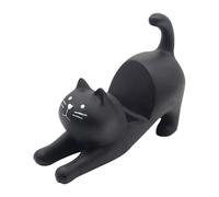 CVDYWDJIE Soporte para Teléfono Móvil De 1 Pieza, Soporte para Gato Negro, Soporte De Escritorio Creativo, Adorno De Escritorio para Gato Lindo, Soporte De Resina, Accesorios para Teléfono Móvil