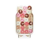 CVDYWDJIE Tarro De Recompensa para Niños con Temática De Donut, Decoración De Madera, Regalo Creativo Reutilizable, 1 Unidad