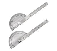 CVDYWDJIE Transportador De Acero Inoxidable De 2 Piezas, Transportador Multifuncional, Cuchillo Giratorio De Pintura, Transportador De Metal, Transportador 0-180