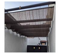 CVERTHAF Toldo retráctil Ondulado para Patio, terraza, Porche, toldo Deslizante Flexible en Forma de U, 2,5 MX 6 m (8,20 pies x 19,68 pies)