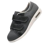 CVFOMBN Homme Chaussures diabétiques pour Hommes,Personas Mayores Transpirables Antideslizantes Vendaje Ortopédico Pies Hinchados.Grey,46