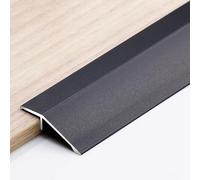 CVFOMBN Negro,100cm, Tira de transición de Piso de Aluminio, Reductor de Piso, Adecuada para umbrales de Puertas, rampas, baldosas laminadas, puentea la Altura Entre