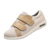 CVFOMBN Zapatillas Diabéticos para Mujer Hombre Cómodas,Mujer Zapato para pies delicados Diabéticos posoperatorio Ancho Especial Zapatos ortopédicos para Caminar.Beige 44