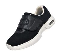 CVFOMBN Zapatos para Caminar ortopédicos diabéticos,Zapatos de Hombre con Empeine Alto Pies Hinchados Sandalias Hombre.black-50