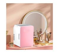 CVFRDD 10L 15L Mini Maquillaje Nevera Coche Refrigerador Congelador Refrigerador amp;Calentador for Uso doméstico en automóvil Almacenamiento de Bebidas cosméticas for el Cuidado de la Piel(10L Pink)