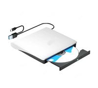 CVFRDD Unidad Externa de BLU-Ray, Unidades ópticas for portátiles, Reproductores de CD y grabadoras de Escritorio compatibles.(Bianco)