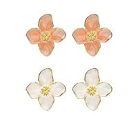CVFRTT 2 Pares De Pendientes De Flores, Joyas Florales, Pendientes Elees, Bisutería De Moda, Complementos De Vestir, Pendientes De Mujer