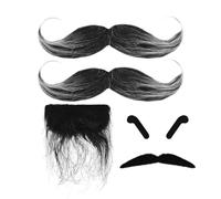 CVFRTT 2 Piezas De Bigotes Falsos Y 1 Juego De Cejas Postizas, Accesorios De Cosplay, Accesorios De Disfraces De Fiesta, Accesorios De Disfraces Divertidos, Artículos De Fiesta