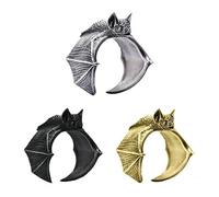 CVFRTT Anillos De Murciélago De 3 Piezas, Anillo Gótico, Anillo Abierto Ajustable, Unisex, Decoración De Anillo De Animales Exóticos