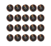 CVFRTT Botones redondos de resina marrón, 20 mm, 20 piezas para chaqueta y traje
