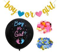 CVFRTT Globo De Revelación De Género De 1 Pieza, Bandera De Extracción De Niño O Niña De 1 Pieza, Amuleto De Revelación De Género del Bebé, Decoración De Baby Shower