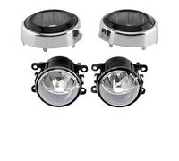 Cvgffs Conjunto faros antiniebla Para Mitsubishi Para Outlander 2008-2012 Faros Antiniebla Parachoques Delantero Tapas Orificios Para Faros Marco Bisel Parrilla(Halogen and Covers)
