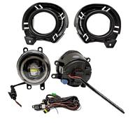 Cvgffs Conjunto faros antiniebla Para Toyota Para Corolla Axio Fielder 2015 2016 2017 Cubierta Rejilla Halógeno, Angel Eyes DRL Luces Antiniebla LED Para Coche Lámpara(Blue ring set)