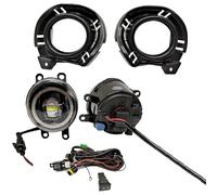 Cvgffs Conjunto faros antiniebla Para Toyota Para Corolla Axio Fielder 2015 2016 2017 Cubierta Rejilla Halógeno, Angel Eyes DRL Luces Antiniebla LED Para Coche Lámpara(Red ring set)