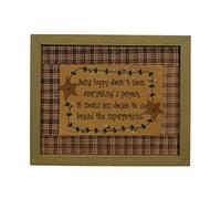 CVHOMEDECO. Primitivos Vintage Being Happy Doesn’t Mean Everything’s Perfect. It Means You Decide to See Beyond the Imperfections Marco Stitchery para colgar en la pared Arte Decorativo