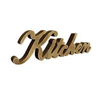 CVHOMEDECO. Rústico Vintage Distressed Palabras de Madera Signo Libre de pie Kitchen Escritorio/Mesa/Estante/Puerta/Casa Decoración de Pared Arte, 39,5 x 10,8 x 2,5 cm