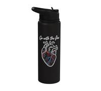 CVICU Cardiac Nurse Anatomy Cardiology Cardiologist Heart Stainless Steel Insulated Water Bottle