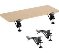 CVJdfhRE Bandeja for Teclado con Abrazadera y Soportes Plegables for Ampliar el Escritorio, reposabrazos(Maple,55 * 25cm(22x10Inch))