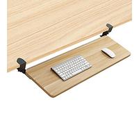 CVJdfhRE Extensor de Escritorio for computadora Oficina en casa, Plataforma Deslizante for cajón Teclado Debajo del, con Abrazadera, fácil Instalar, ergonómico(Walnut,52X25cm/20.5X10inch)