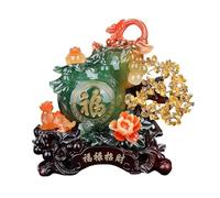 CVJdfhRE Figuras Hu Lu for decoración del hogar y la Oficina, Estatua de Resina Feng Shui Que trae Buena Suerte Salud(Style-b)