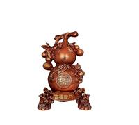 CVJdfhRE Figuras Hu Lu for decoración del hogar y la Oficina, Estatua de Resina Feng Shui Que trae Buena Suerte Salud(Style-b,S)