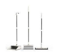 CVJdfhRE Juego de Escoba y recogedor Plegables for el hogar, Perezosa Gran Capacidad, Plegable con Cabezal Antiadherente for Cabello