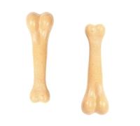 CVJdfhRE Juguetes for Perros, Huesos masticables, Casi indestructibles, antimordeduras, for pequeños, medianos y Grandes, 2 Unidades, marrón, 12 cm(Yellow 18cm)