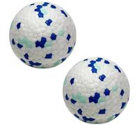 CVJdfhRE Juguetes for Perros, Pelota sólida for, Juguete Interactivo for, Ligera de Palomitas maíz, Goma for Masticar, mordida Alta Elasticidad, 2 Piezas C 64 mm(C 75mm)