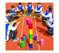 CVJdfhRE Kits de Juegos for el día Campo, Trabajo en Equipo con Bloques apilables, Actividades Team Building al Aire Libre, césped(Purple,8pcs)