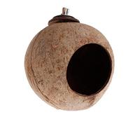 CVJdfhRE Nido de pájaro Loro cáscara Coco pequeño, Cama Columpio Fija, Cueva, Juguete, casa, Suministros, Agujero árbol, Nido for Dormir A(A)