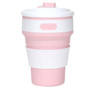 CVJdfhRE vaso plegable, Vasos telescópicos reutilizables for acampar, ideales for café, té y agua, for senderismo aventuras al aire libre(Sakura Pink)