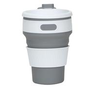 CVJdfhRE vaso plegable, Vasos telescópicos reutilizables for acampar, ideales for café, té y agua, for senderismo aventuras al aire libre(Sky Gray)