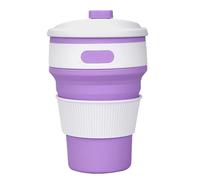 CVJdfhRE vaso plegable, Vasos telescópicos reutilizables for acampar, ideales for café, té y agua, for senderismo aventuras al aire libre(Lilac Purple)
