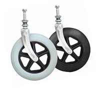 CVMRBY Ruedas de Repuesto para Silla de Ruedas con Horquilla Delantera, Piezas de Repuesto para Ruedas Delanteras de Silla de Ruedas, Horquilla Delantera para Andador/B/7 Pulgadas