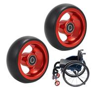 CVMRBY Ruedas Delanteras de Repuesto para Silla de Ruedas de 4 pulgadas/100 mm, Ruedas Antideslizantes para Andador, Accesorios para Silla de Ruedas Deportiva con neumáticos sólidos y Cubo de Alum