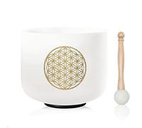 CVNC 528HZ C Note - Cuenco de cristal para meditación, sonido, sanación de chakras, 20,3 cm