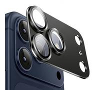 CVNRCLP Camera Lens Protector para iPhone 17 Pro de 6,3 pulgadas, cubierta completa de cristal templado 9H, placa de metal mate, funda amigable, 1 paquete (negro)