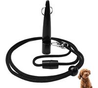 CVNRCLP Silbato para perro negro con banda de silbato, silbatos para perros para recordar