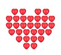Cvoepobey 30 Piezas Bolas AntiestréS CorazóN Rojo para el DíA San ValentíN, Bolas AntiestréS para la Recompensa del Escolar, Rellenos Regalo para Bolsas Fiesta San ValentíN