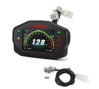 Cvoepobey AD Tacómetro Universal para Tablero de Motocicleta LCD Digital 12000 Rpm Velocímetro para Odómetro de 2-4 Cilindros