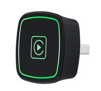 Cvoepobey Adaptador Inalámbrico Carplay Inalámbrico Android Auto Dongle Inteligente AI Caja 2 IN1 Coche Sistemas Inteligentes para Coche con Cable Carplay