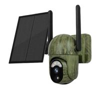 Cvoepobey CáMara de Seguridad Solar 4MP 4G WiFi InaláMbrica para Exteriores DeteccióN de Humanos/Animales ConversacióN Bidireccional IP66 CáMara de Vida Silvestre Impermeable(A)