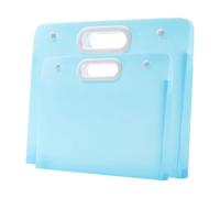 Cvoepobey Carpeta de PláStico para Arte de 2 Uds., Estuche de Almacenamiento para Pintura de Diamantes, Contenedor de Dibujo para Estudiantes, Obras de Arte para NiñOs, Azul