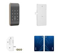 Cvoepobey Cerradura de Gabinete con Teclado Digital de Control de Acceso Inalámbrico, con Contraseña para Teléfono, RFID y Tarjeta, Versión Mejorada (APP), Color Dorado
